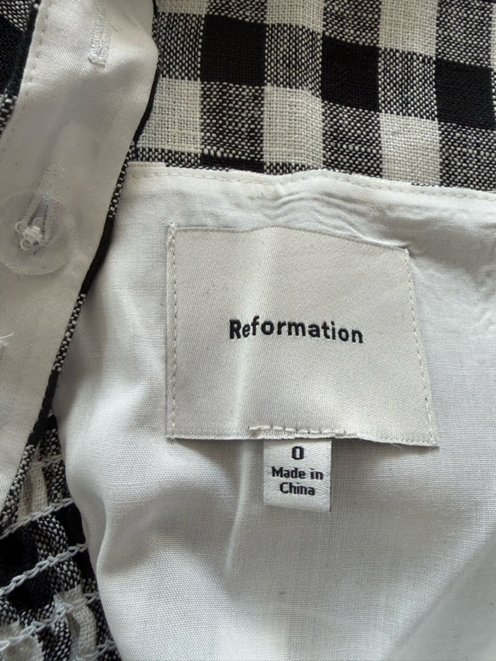 NEW Reformation Janu Midi Linen Dress Park Check Gingham | US 0 / UK 4 - Picture 10 of 15